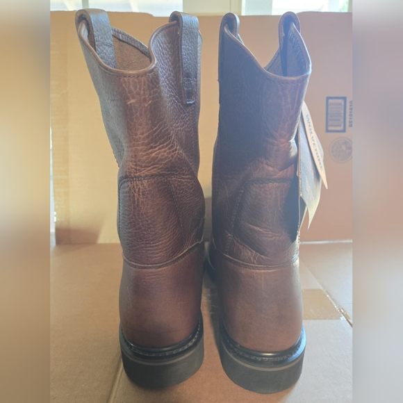 NWT Wolverine Wellington 10" Work Boots Brown Leather Steel Toe Pull On Men's 13 - Picture 8 of 15